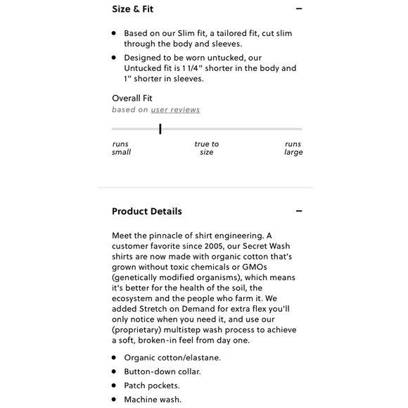 Slim Untucked Stretch Wash Cotton Poplin Shirt - Picture 5 of 5